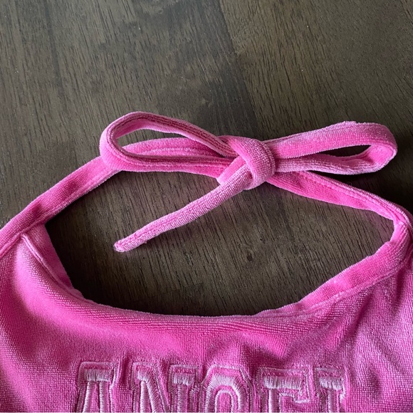 Y2k velour Angel halter top - Picture 3 of 5